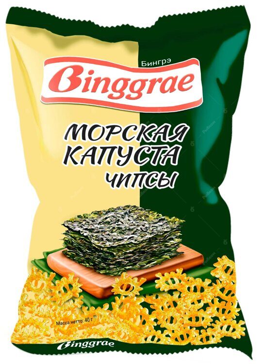 Binggrae чипсы Морская капуста 40 г.